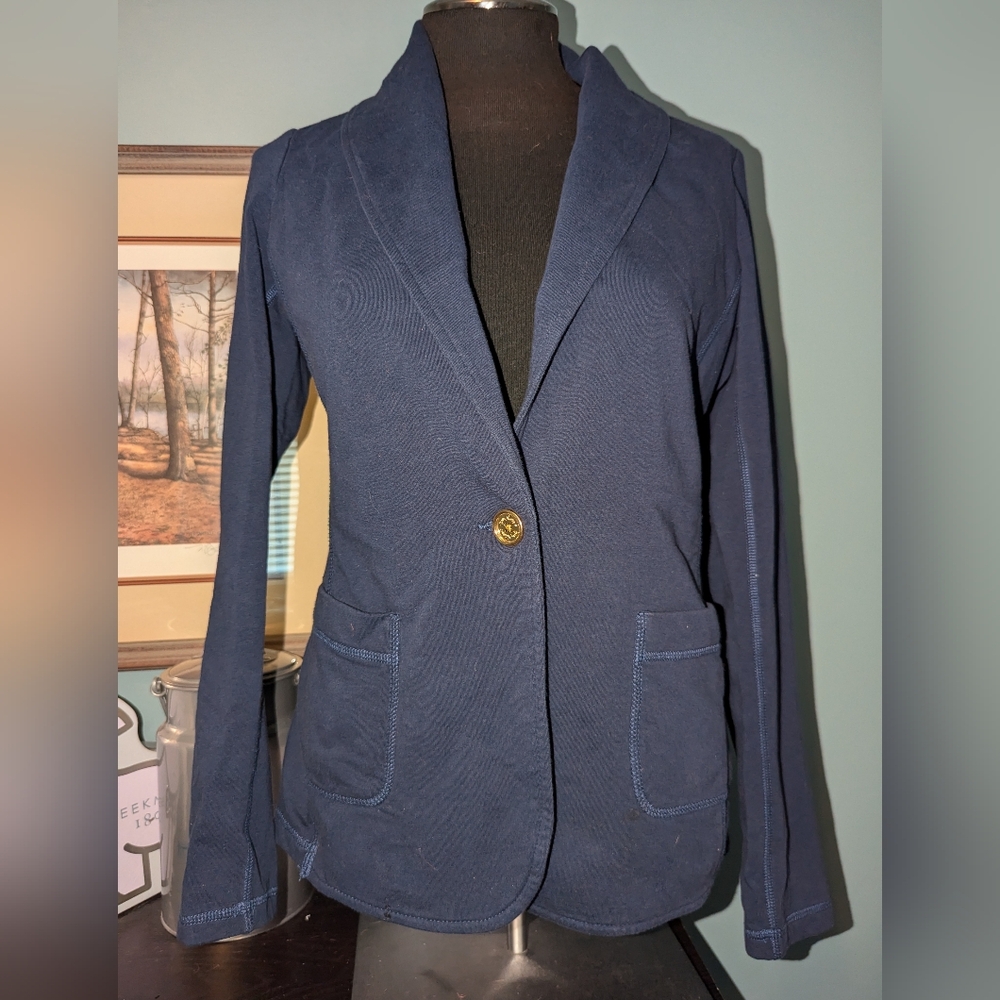 Lilly Pulitzer knit blazer, navy blue, size medium